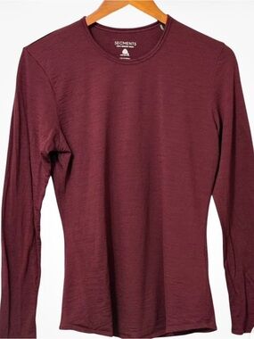 100% Merino Wool  Long Sleeve Crewneck Tee